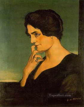 セノーラ・ガルツェンの肖像 1913年 ジョルジョ・デ・キリコ 形而上学的シュルレアリスム Oil Paintings